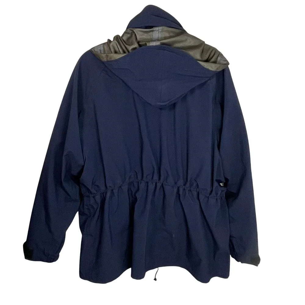 Propper L Made in‎ USA Navy Blue Gore-Tex Hooded Tactical Jacket Removable Liner
